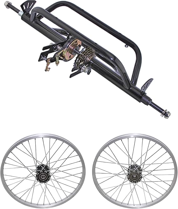 Bike Trike Wheel Set 24in Hollow Hub Left & Right 36 Spoke 7-Speed Black