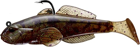 LIVE TARGET Fishing Tackle Lures Goby Paddle Tail Brown-Pumpkin 3 5-8"