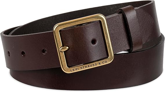 Levi's Women's Casual Leather Belt With Square Buckle Stylish Jeans & Dress Belt (Regular & Plus Sizes)