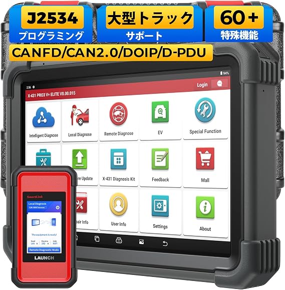 LAUNCH X431 PRO3 V+ Elite obd2 Diagnostic Machine, J2534 Programming Scan Tool, D-PDU/CANFD/DoIP Diagnostic Machine, Online Coding, Topology Map Car Scanner, FCA SGW Diagnostic Machine, 60+ Reset