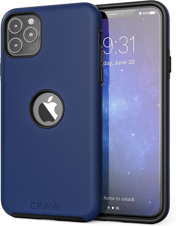 Crave iPhone 11 Pro Max Case, Dual Guard Protection Series Case for iPhone 11 Pro Max - Navy