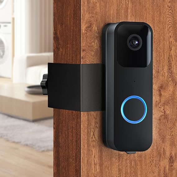 Anti-Theft Doorbell Mount No Drill Video Doorbell Mounting Bracket Outdoor Doorbell Bracket Holder with Screws Plastic Doorbell Camera Door Mount for Home Apartments Office