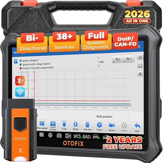 OTOFIX D1 Lite OBD2 Scan Tool, All System Diagnostic, DoIP CAN FD, FCA SGW | Wireless Bidirectional Scanner, Car code reader with 38+Reset, Auto VIN, Active Test, 2-Year Free Updates, 99% Car Coverage