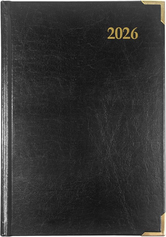Brownline 2026 Executive Weekly Planner, Appointment Book, 12 Months, January to December, Sewn Binding, 8.187" x 5.625", Black, Trilingual (CBE507-26)