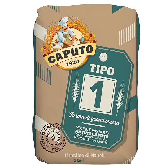 Antimo Caputo Tipo 1 Wheat Flour 11 LB Bag - Soft Wheat Flour, With Germ & Bran, Rustic Breads, Pizza & More - Italian Flour