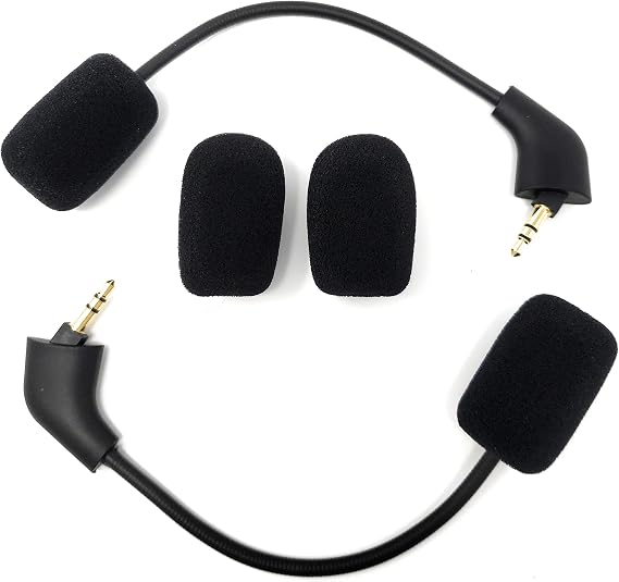 TNE 2-Pack Replacement Boom Mics for Kingston HyperX Cloud 2 II Gaming Headsets - Wired, Cloud Pro, CloudX, PS4, Xbox One, Nintendo Switch, PC