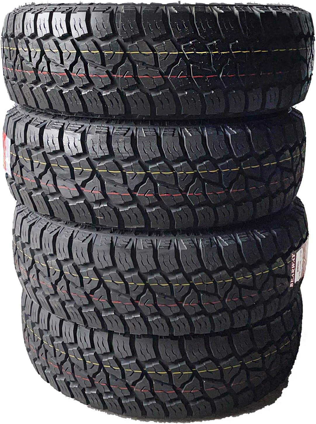 Set of 4 All-Terrain Mud Radial Tire 26575R16LT 10PR AS Max Load 123120Q Load Range E for Light TruckPickupSUV