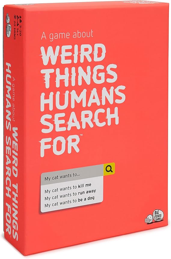 Weird Things Humans Search for, A Party Game About The Strange Side of The Internet, for Teens & Adults
