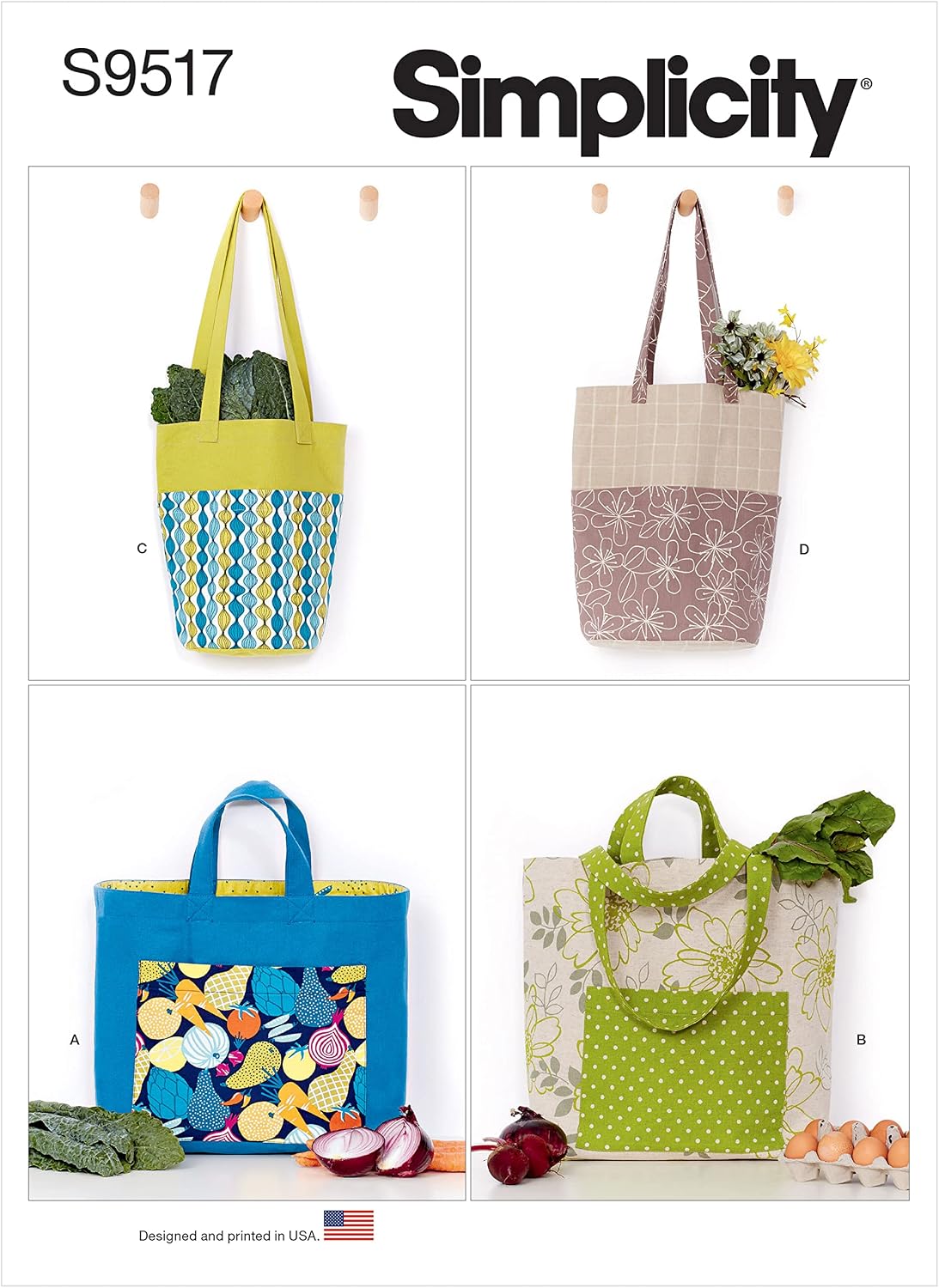 Simplicity SS9517OS Shopping Bags OS One Size Only