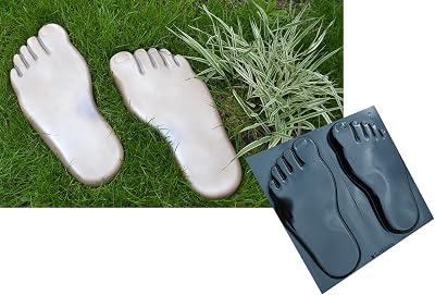 SvitMolds Concrete Molds DIY Big Feet Left & Right Foot Print Paving Concrete Stone Mould Garden Path S13