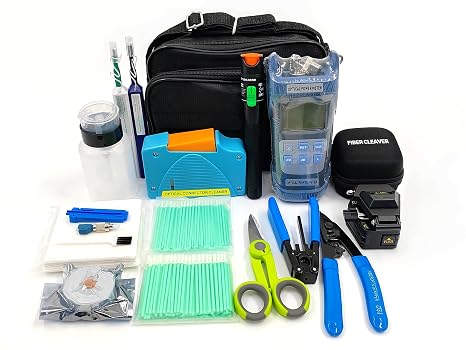Fiber Termination Kit, Optical Power Meter, Cleaver 6C, FTTH Fiber Optic Tool Kit for CATV Engineering
