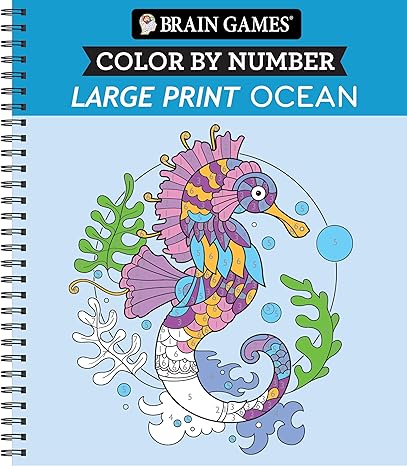 Brain Games - Color by Number - Large Print: Ocean