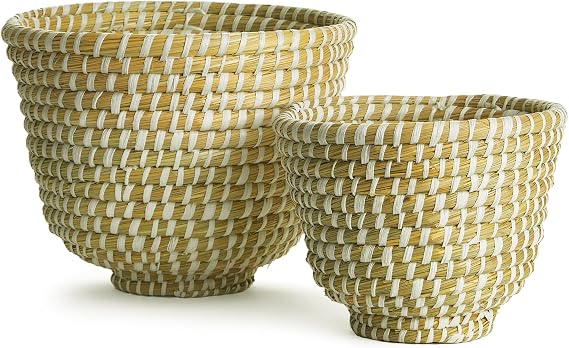 Napa Home & Garden, RIVERGRASS DECORATIVE FOOTED BOWLS, SET OF 2