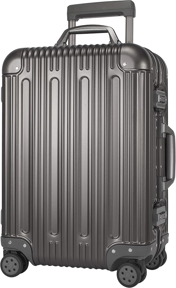 winbest Aluminum Spinner Suitcase Hard Shell Luggage Case TSA Lock Spinner 20", Grey