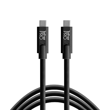 TetherPro USB-C to USB-C, 5Gbps Gen 1, 6' (1.8m), Non-Reflective Black | Fast Reliable Data Transfer | For Photographers & Digital Techs | Weather-Resistant Durable Design |