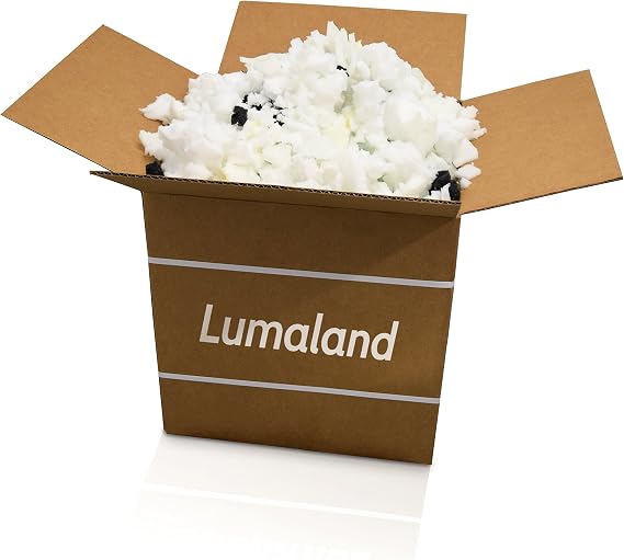 Lumaland Shredded Memory Foam Refill, Replacement Filling for Bean Bags, Chairs, Pillows, Cushions, Dog Beds, Stuffed Animals and Crafts, 100% Made in USA, 1 Lb