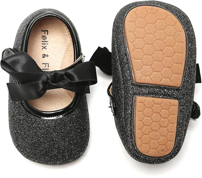 Felix & Flora Soft Sole Baby Shoes - Infant Baby Walking Shoes Moccasinss Rubber Sole Crib Shoes
