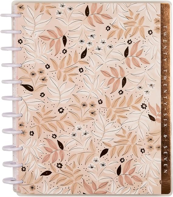 Happy Planner Disc-Bound Planner July 2026Dec. 2027, 18-Month Planner, Big Size, 8.5" x 11", Vertical Layout, Dune Hues Leaf