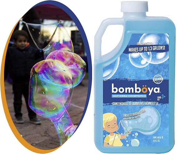 Bomboya Giant Bubble Liquid & Bubble Machine Concentrate 5X (5 Litre Bubble Soap)