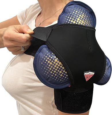 FIGHTECH Shoulder Brace with Reusable Hot and Cold Therapy Gel Pack Shoulder Brace SmallMedium, Pink