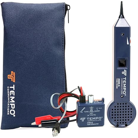 TEMPO 601K-G Standard Wire Tracer Electrical, Tone Generator and Probe Kit for Ethernet, Internet,Coax, Video, Data RJ45, RJ11, RJ12 (601K-G-BOX Cable Toner)
