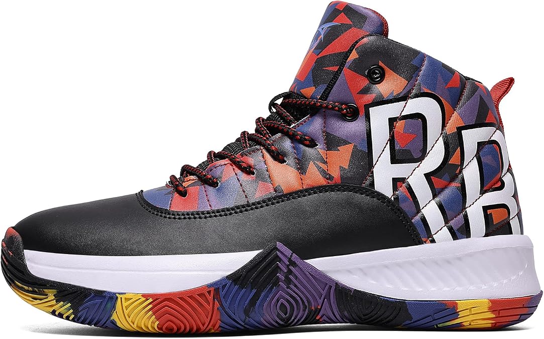 ASHION Boys' Basketball High Top Non-Slip Shoes