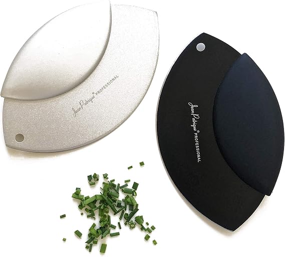 Jean-Patrique Mezzaluna Herb & Salad Chopper | Stainless Steel Salad Cutter for Chopped Salad | Excalibur