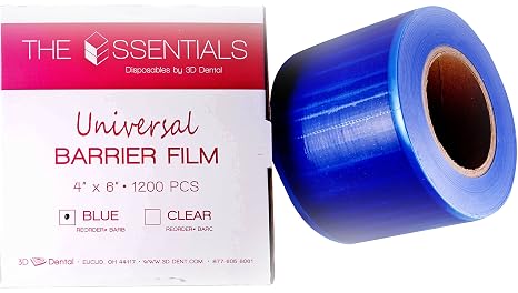 3D Dental BARB Universal Barrier Film, 4" x 6", Blue