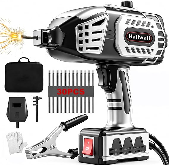 Portable Handheld Welding Machine - 110V IGBT Inverter Handheld Welder, 20-120A Portable ARC Welder, Hot Start & Anti-Stick for 3/32"-1/8" Welding Rods, 30PCS Rods Included