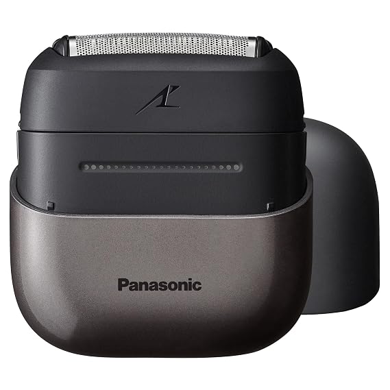 Panasonic Swipe Right Travel Shaver for Men, Portable Electric Razor for Men with USB-C Charging, 3-Blade Cutting System and Beard Sensor Technology, Wet/Dry Use, ES-CM3A-K