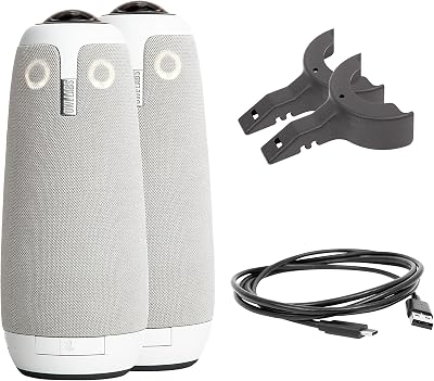 2 Meeting Owl 3s Next Generation 360-Degree, 1080p HD Smart Video Conference Camera, Microphone, and Speaker Wireless Pairing to Support Larger Meeting Spaces