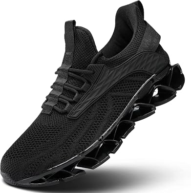 Men's Fashion Sneakers Slip on Walking Running Shoes Blade Tennis Casual Comfort Non Slip Work Sport Athletic Trainer