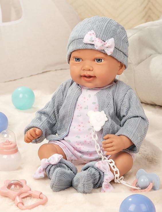 Mother Love Baby Dolls,16 inch Realistic Baby Doll with Accessories,Soft Cloth Body, for 2+ Year Old Girls Gifts, Pretend Play, Collection