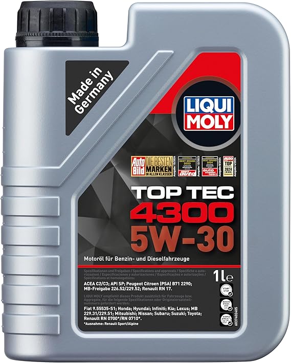 LIQUI MOLY Top Tec 4300 5W-30 | 1 L | Synthesis technology motor oil | SKU: 2323