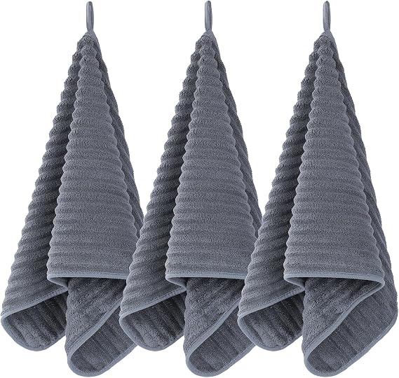 Luxury 3-Piece Quick-Dry Bath Towel Set Ultra Soft Microfiber Towels | Hand Bath Towels for Bathroom, Pool, Home, Sports Gym & Travel Elegant Twill Design (14x 29.6)