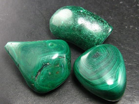 One (1) Beautiful Malachite Stone From Congo - 1.2"