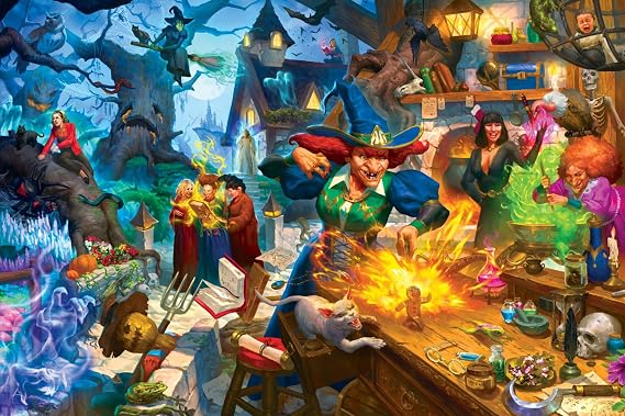 Toynk Witches Wanion Mystical Puzzle for Adults and Kids | Challenging 1000-Piece Jigsaw Puzzle | Interactive Brain Teaser Game | Perfect for Family Game Night or Halloween Fun | 28 x 20 Inches