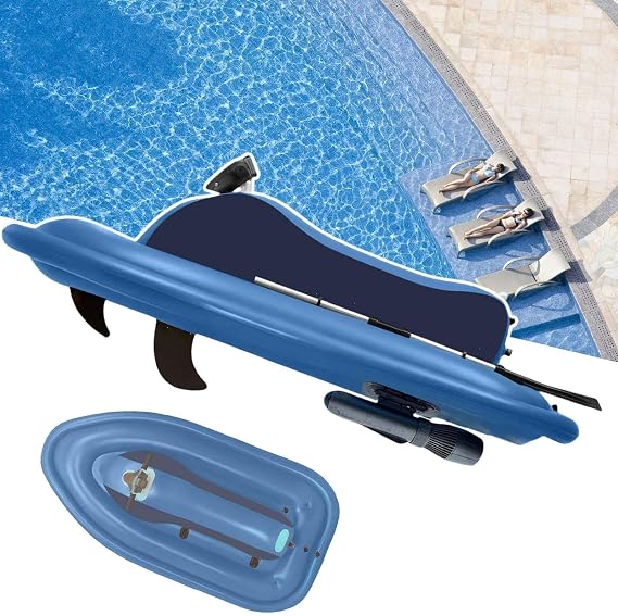 Seated Floating Pool Motor Boat,Electric Inflatable Motorboat,130 Min Long Endurance,10000Mah/16000Mah Battery,with Underwater Propeller,OnlyMotorboat