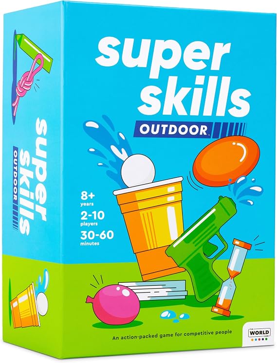 Super Skills Outdoor - Summer Yard Game Outside Activity for Kids 8-12, Teens and Adults - Fun Water Backyard Party for the Whole Family
