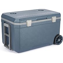 Wheeled Cooler Box – 70L Insulated Ice Cooler with PU Foam, Heavy-Duty Wheels &amp; Drain for Travel, Camping, BBQs, and Outdoor Adventures
