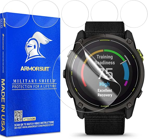 ArmorSuit 6 Pack for Garmin Enduro 3 Screen Protector MilitaryShield HD Clear TPU Film - Made in USA
