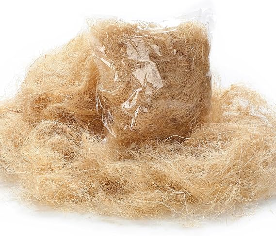 Vincreem 1.1 lb Natural Sisal Fiber for Crafts Box Filling, Decorative Basket Filler, Nest for Birds and Pets, Moss for Indoor Potted Plants, DIY Crafts Gift Box Vase Filling(Brown)
