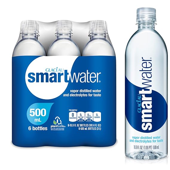 Glaceau Smartwater, Vapor Distilled Water, 16.9 Fl Oz