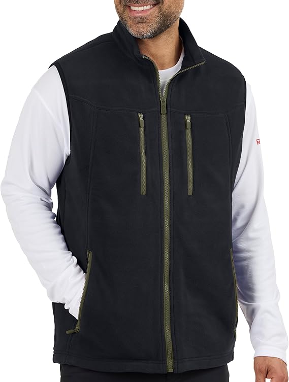 SCOTTeVEST Fleece Crest Vest for Men, 15 Pockets, Warm Fleece for Travel | Wrinkle-Resistant Travel Vest with Soft Fleece, Easy-Care Fabric, Versatile Comfort, Machine Washable, and Secure Storage