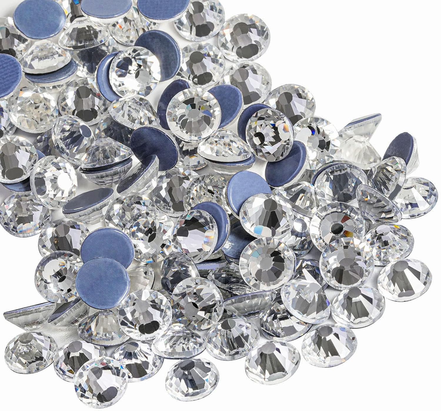 Beadsland Hotfix Rhinestones, Flatback Crystal Rhinestones for Crafts Clothes DIY Decoration, Crystal, SS34288pcs, 7.0-7.3mm