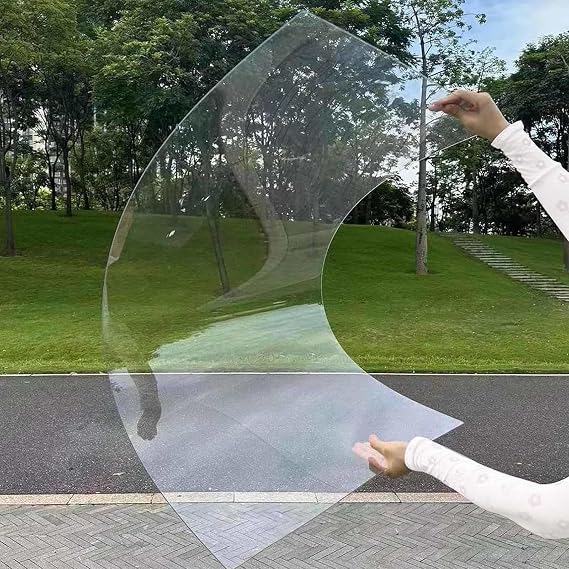 1mm Clear Polycarbonate Roofing Sheets, Transparent Acrylic Plastic Sheet, Roof Insulation Panels, Easy to Bend and Cut, UV Resistant Replacement Panels,WL-1.22x4m