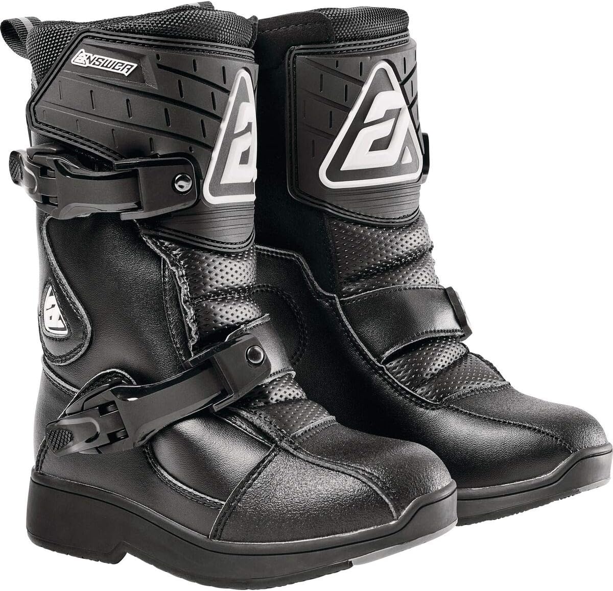 Answer Racing 446170 Powersports Motocross Protection Gear: Pee Wee Boots, BlackBlack, Youth 11, 1 Pair