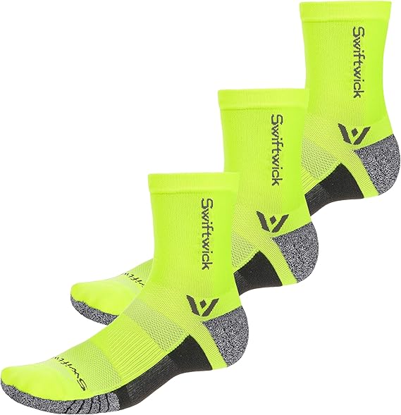 Swiftwick- FLITE XT FIVE Running & Golf Socks, Fitness, Ultimate Stability, Non-Slip Crew Socks