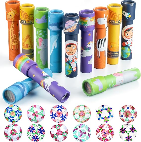 iKeelo 12pcs Kaleidoscope, Party Bag Filler Party Favour for Kids' Birthday | Pass the Parcel Gifts, Goodie Bag Loot Bag Fillers, Carnival Prize and Stocking Stuffers for Christmas