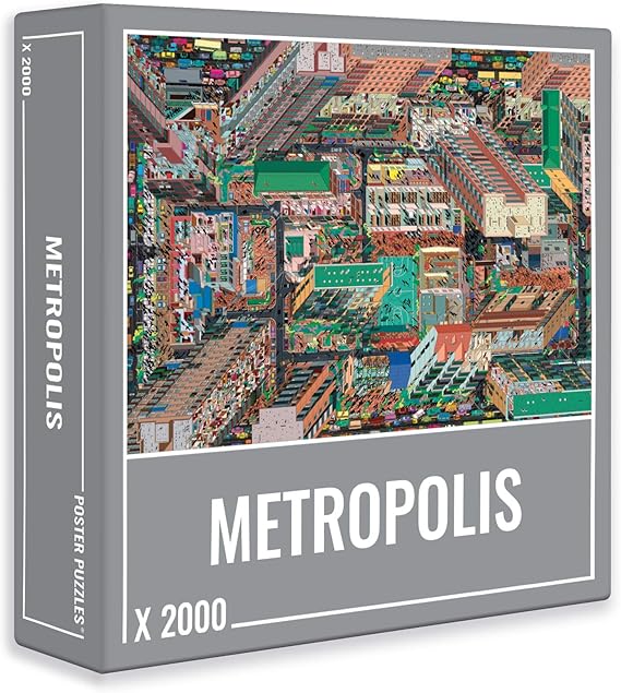 Cloudberries Metropolis, Mega Detailed 2000 Piece Jigsaw Puzzles for Adults with Cool 3D City Map and Architecture Theme